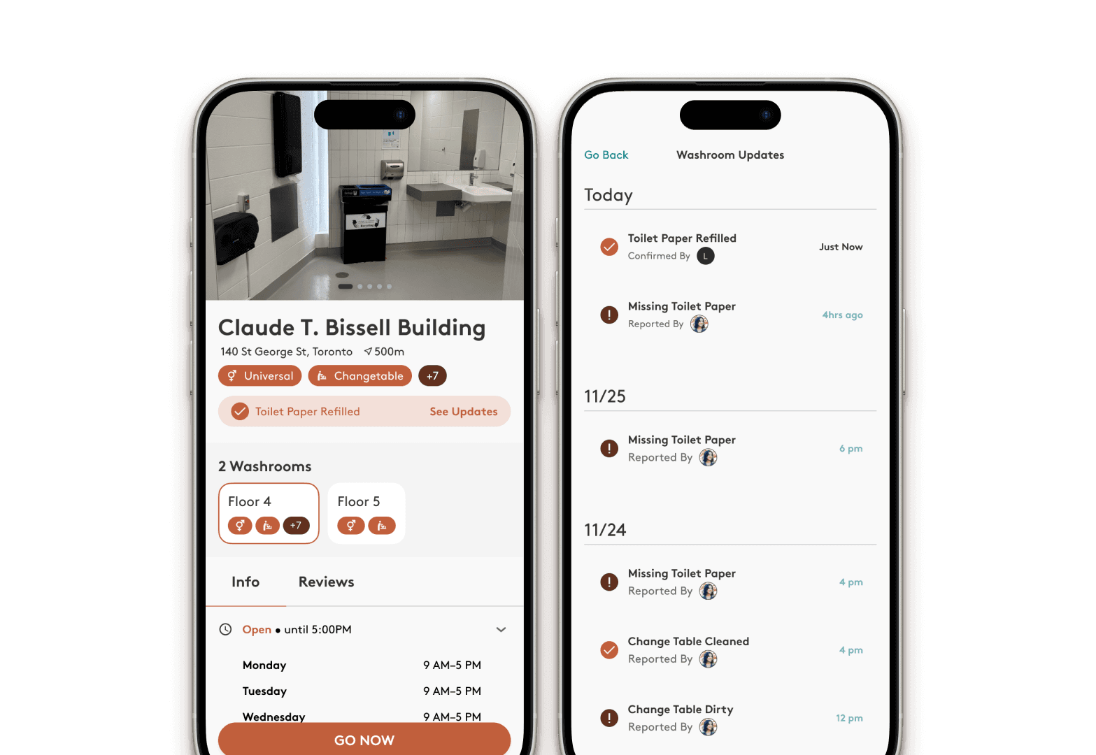 Improving washroom finding for those with specific needs.