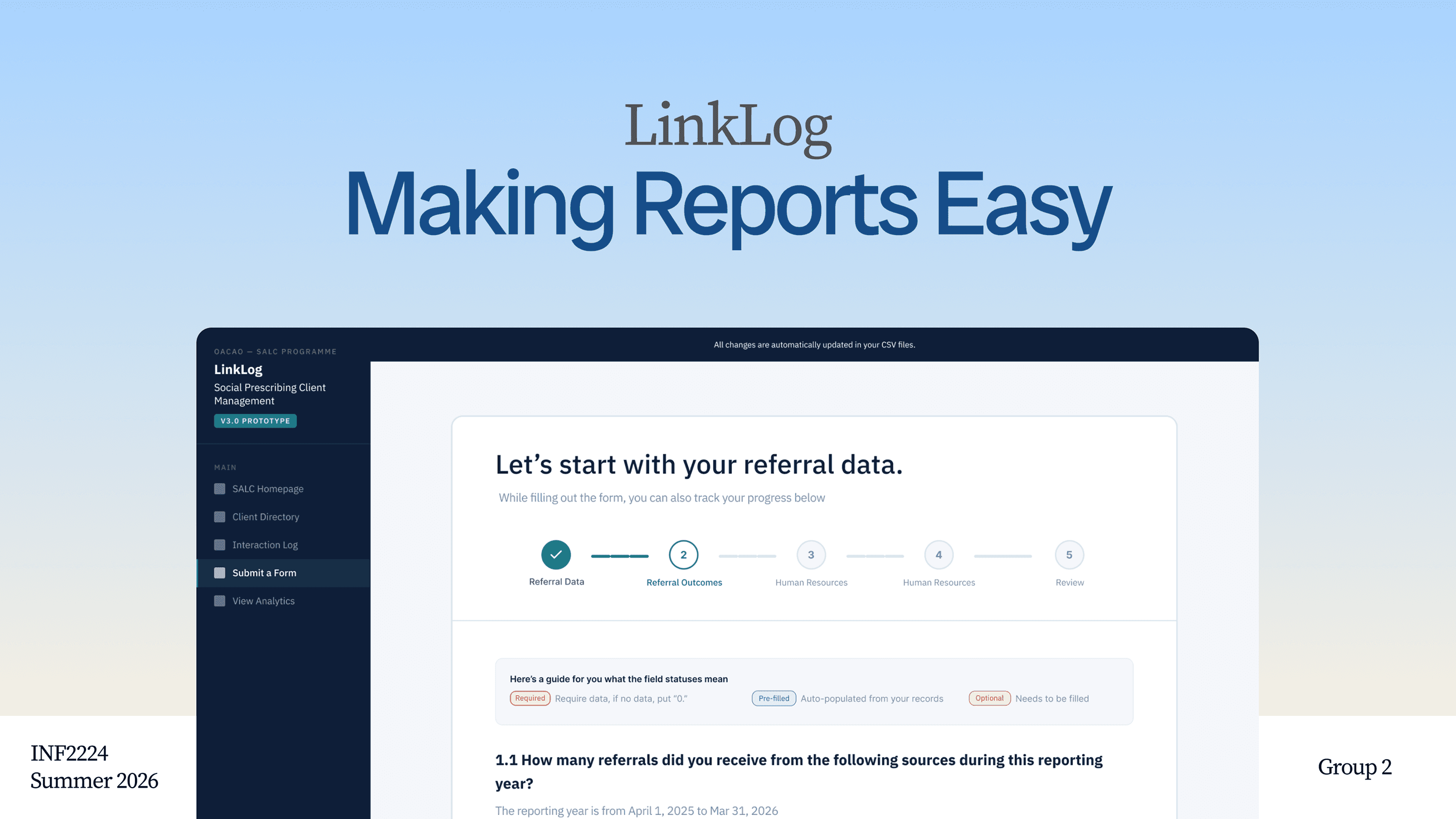 LinkLog Making Reports Easy banner